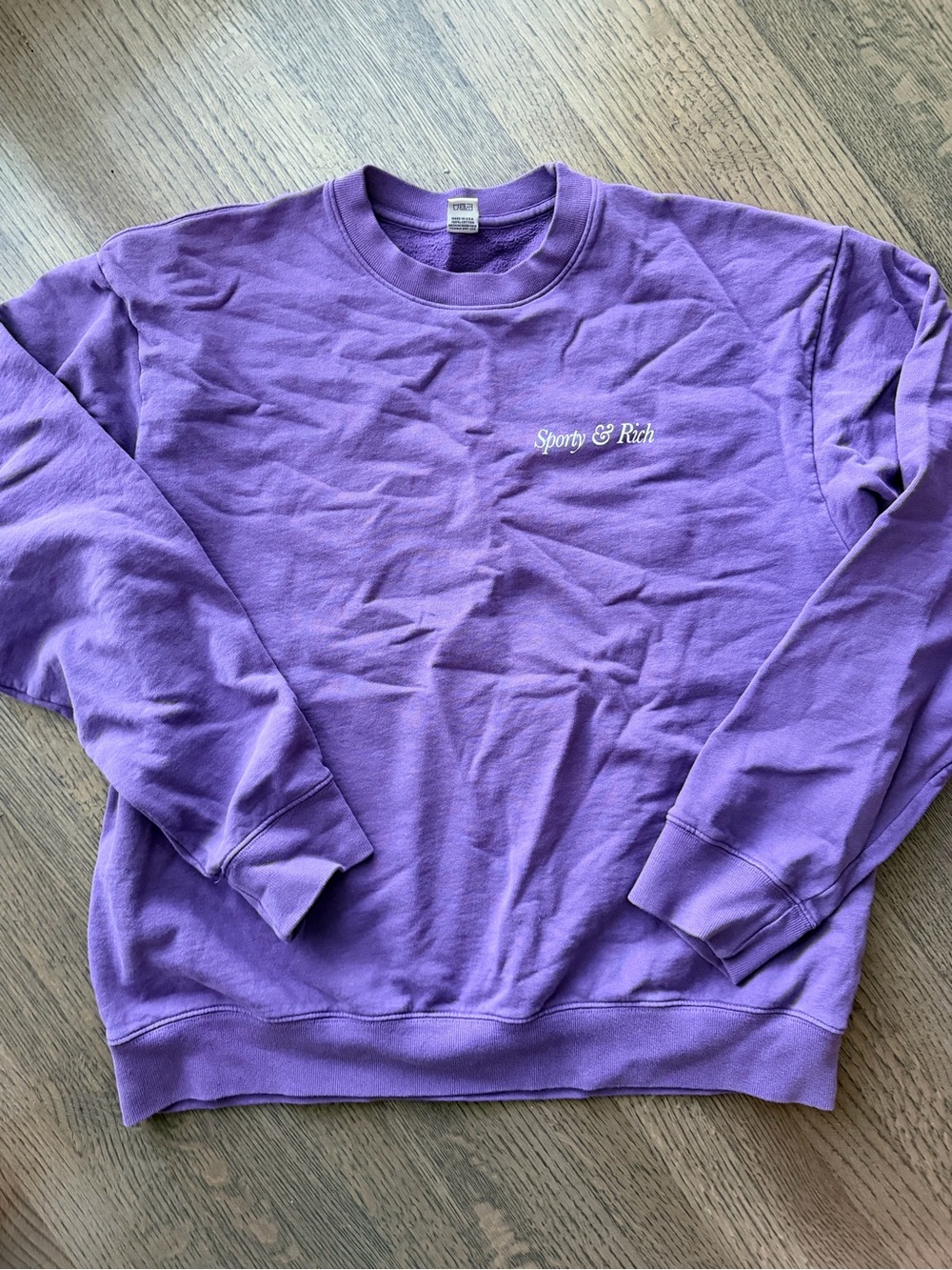 Sporty & Rich Lavender Purple Crewneck Sweatshirt